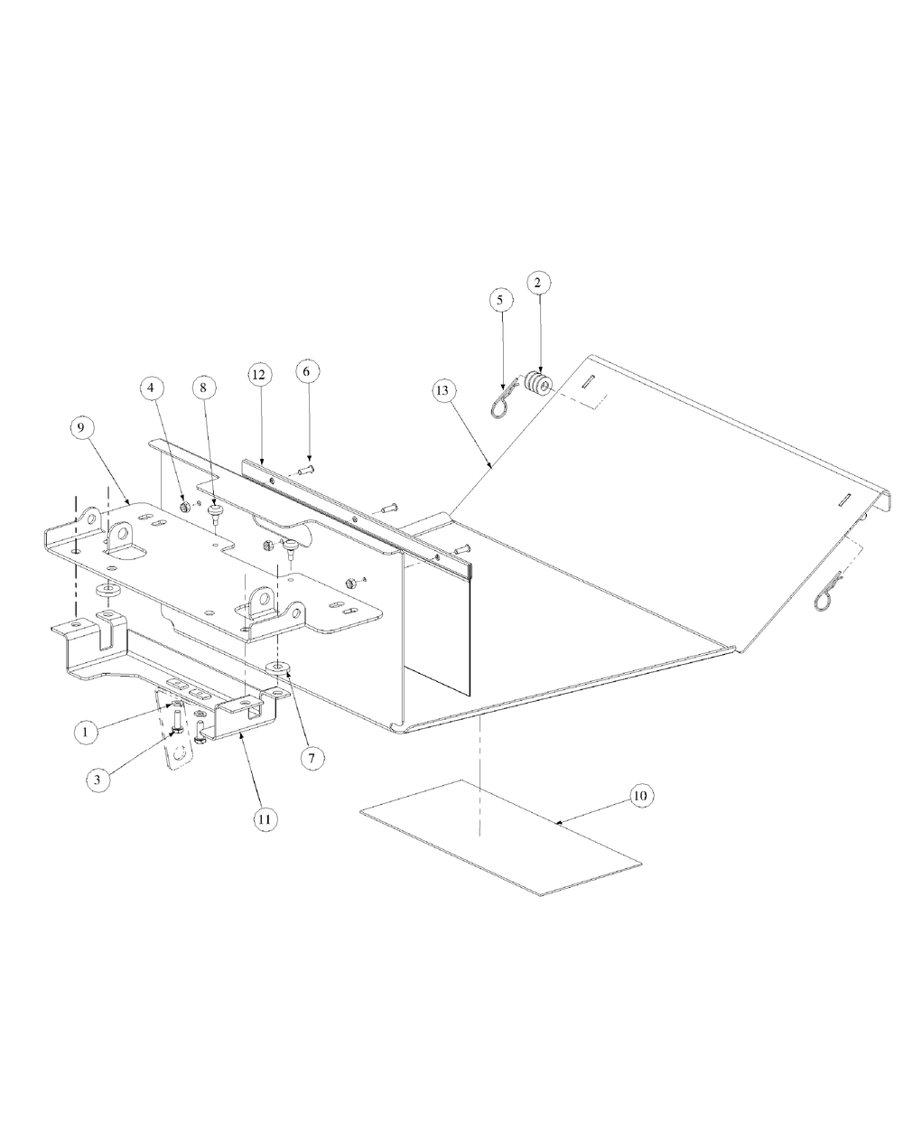 Floor Panel Assembly Diagram and Parts List for M72-KW LC-53AB5GFZ750-29HP-DFI-OHV-LC Cub Cadet Lawn Tractor